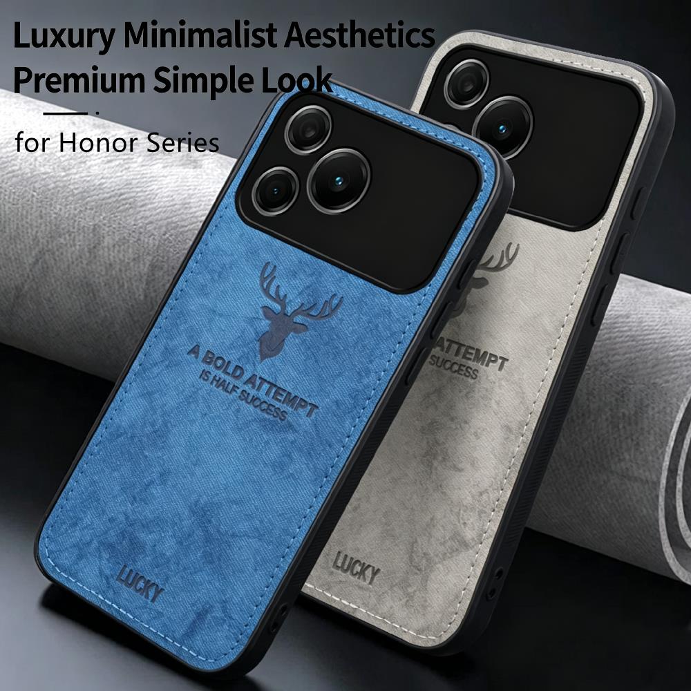 Vintage Fashion Build - غطاء هاتف قماشي أنيق لهواتف Honor