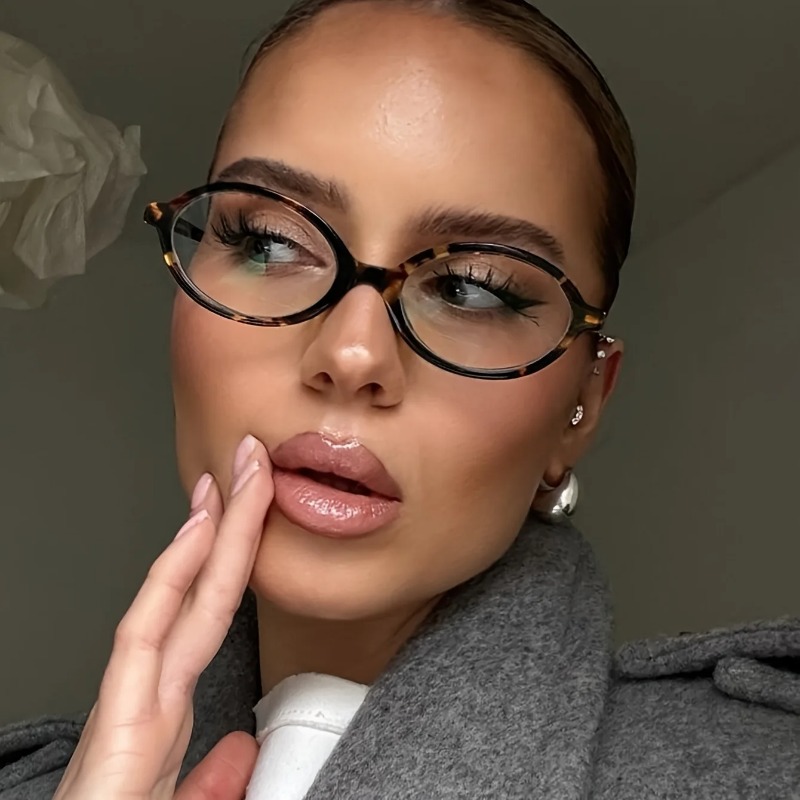 Vintage Fashion Glasses - نظارات شمسية بيضاوية عتيقة الطراز للنساء،