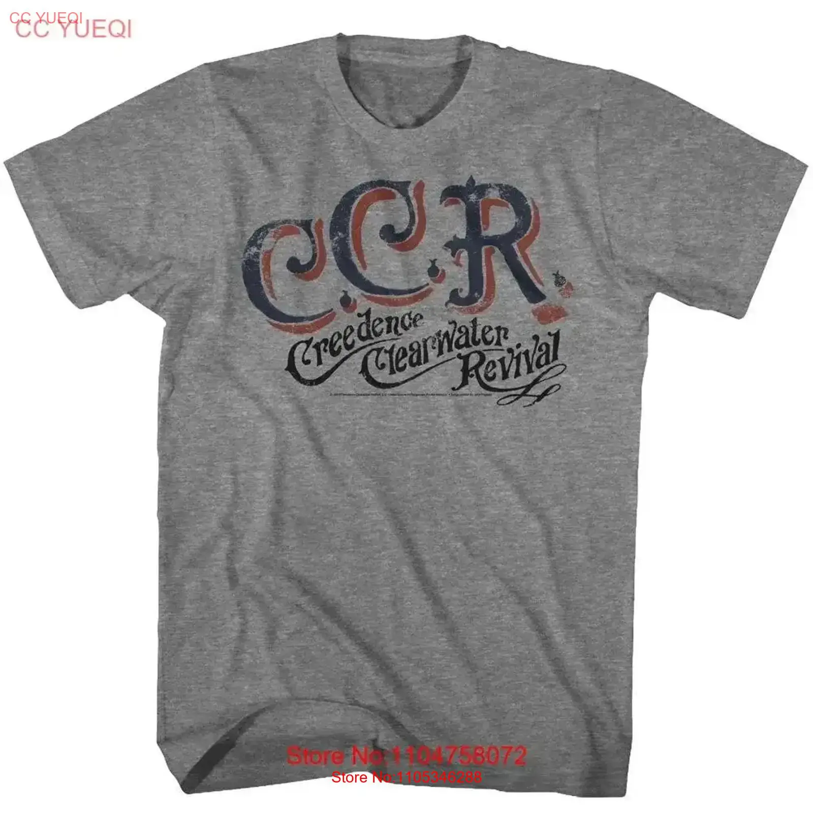 Vintage Fashion Revival - تي شيرت Creedence Clearwater Revival بشعار