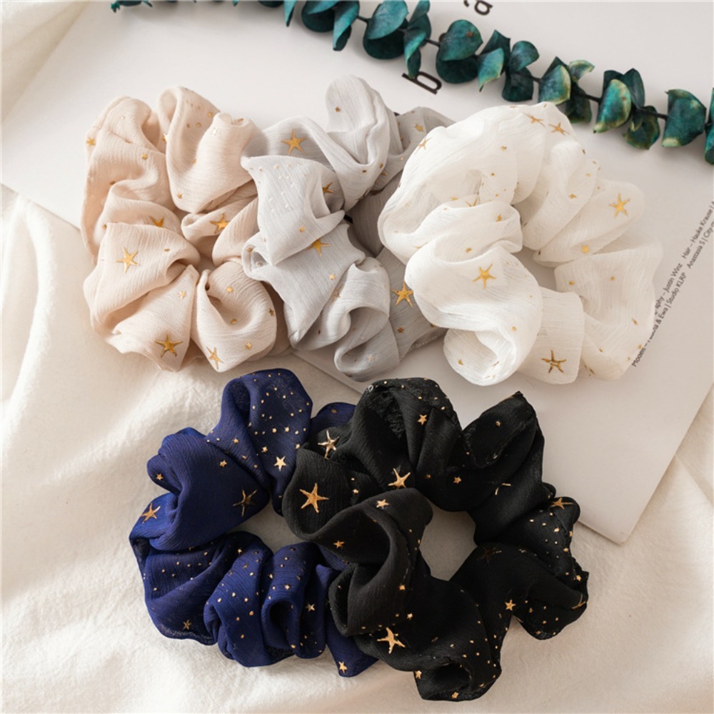 Vintage Fashion Looks - 1/5 قطعة طباعة Scrunchie حالمة خمر