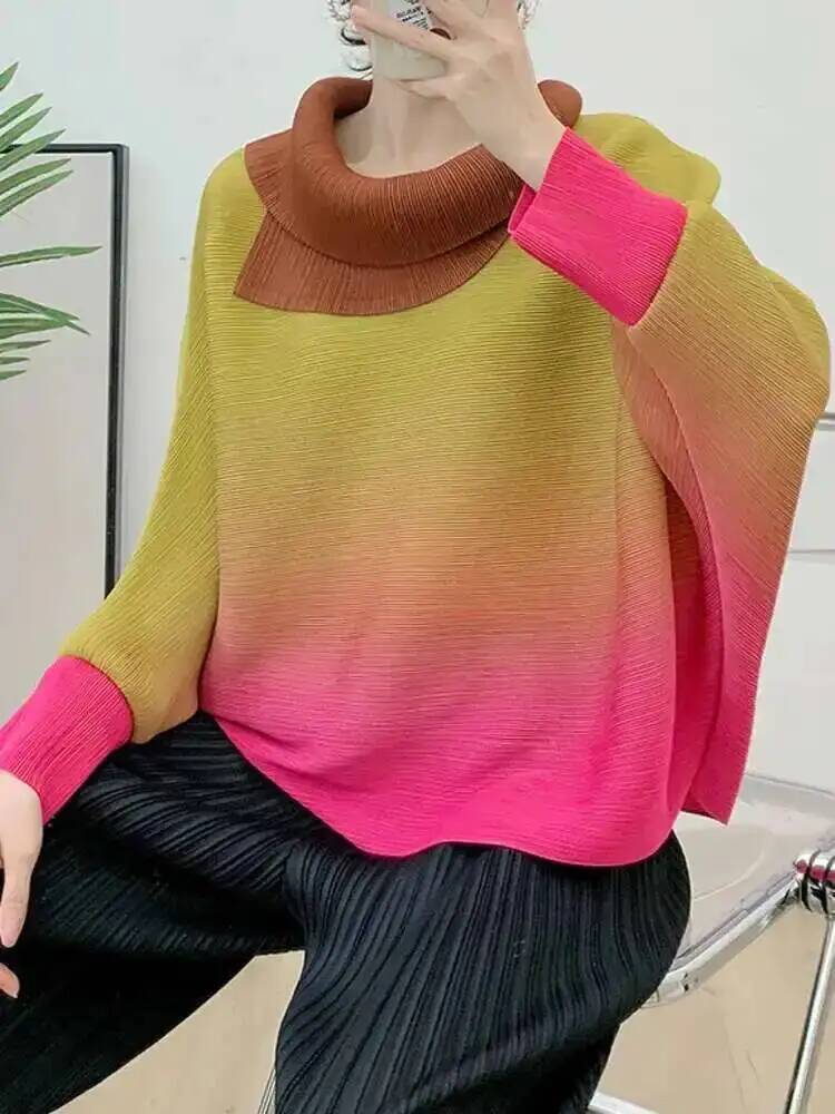 تي شيرت مطوي متدرج اللون للنسا - مراجعة Vintage Fashion Build وسعره