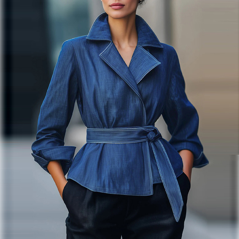 جاكيت جينز نسائي أنيق لخريف ور - مراجعة Usa Vintage Fashion وسعره